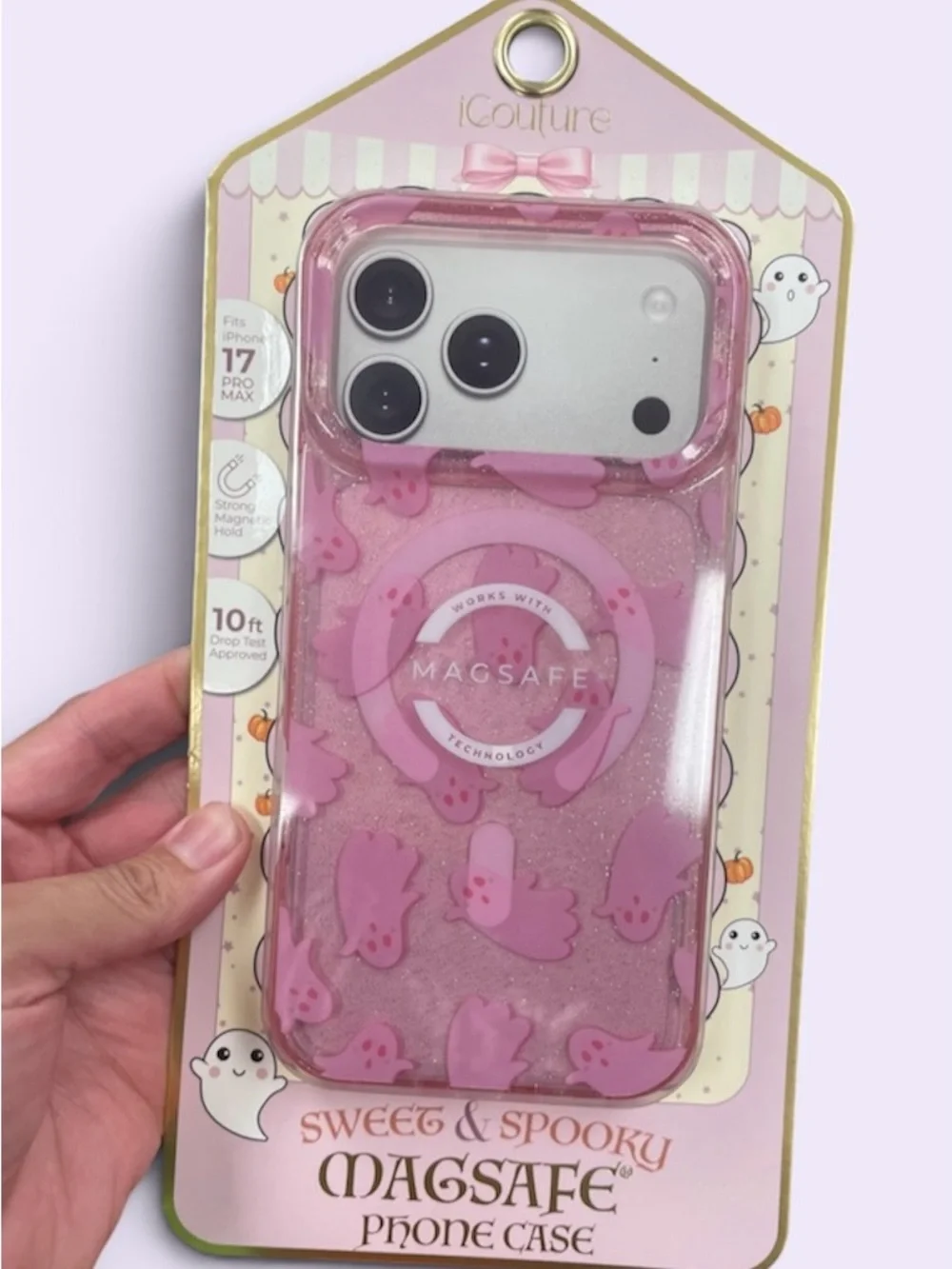 Pink Ghost MagSafe Phone Case for iPhone 17 Pro Max